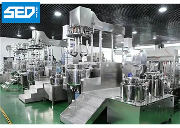 300L Ointment Manufacturing Machine Pharmaceutical Use Vacuum Emulsifying Mixer, view 2