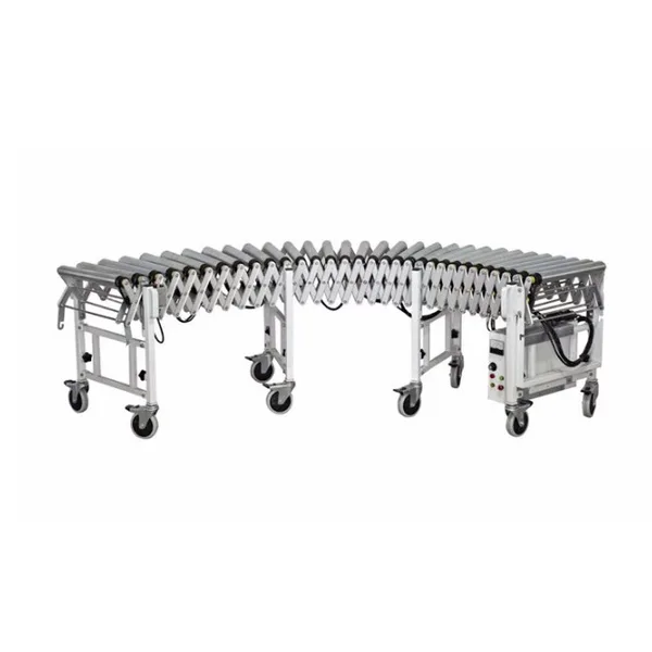 SED-CSJ Stainless Steel Motorized Automatic Packing Machine Flexible Conveyor Extendable Roller Conveyor For Industry, view 2