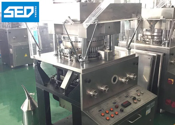 Double Press Automatic Rotation Shape Pressing Equipment For Pharmaceutical Industry, view 4