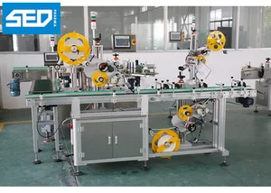 SED-PST Stainless Steel 304 Automatic Labeling Machine Carton Corner Two Sides Sticker Labeler Machine