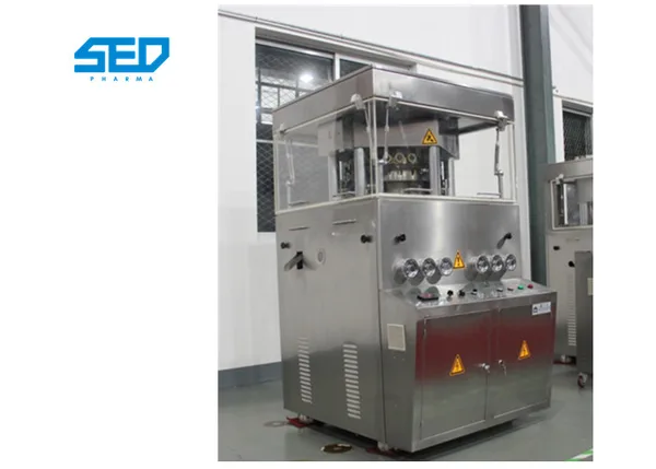 Double Press Automatic Rotation Shape Pressing Equipment For Pharmaceutical Industry, view 1