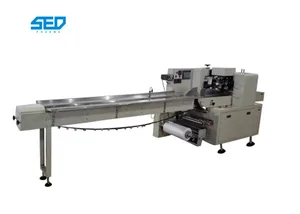 SED-260ZB Weight 680kgs Pillow Type Auto Packaging Machine Painted Metal Made For Biscuit Bread Snack