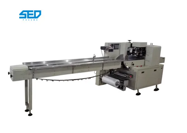 SED-260ZB Weight 680kgs Pillow Type Auto Packaging Machine Painted Metal Made For Biscuit Bread Snack, view 1