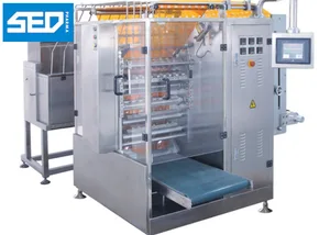 SED-900YDB 380V/ 50HZ Three Phase Multi Lanes Automatic Packing Machine For 5ml 10ml Ketchup Sachet Packaging