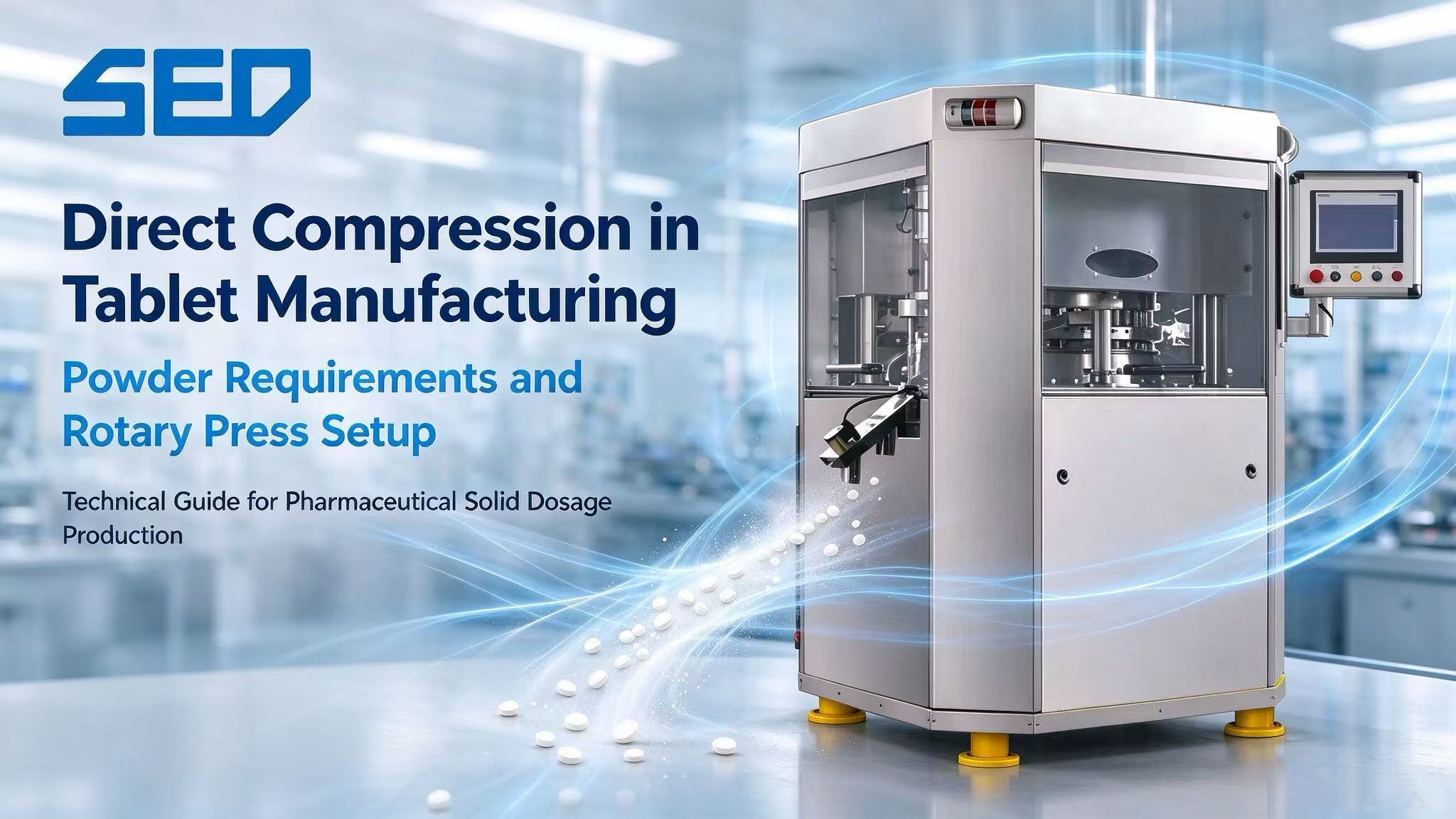 Direct compression tablet manufacturing with a rotary tablet press